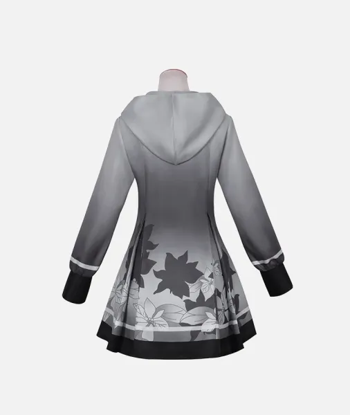 Design Xiaoshan Ruixi Set Gray Dress with Bow and Belt Dress - 31
