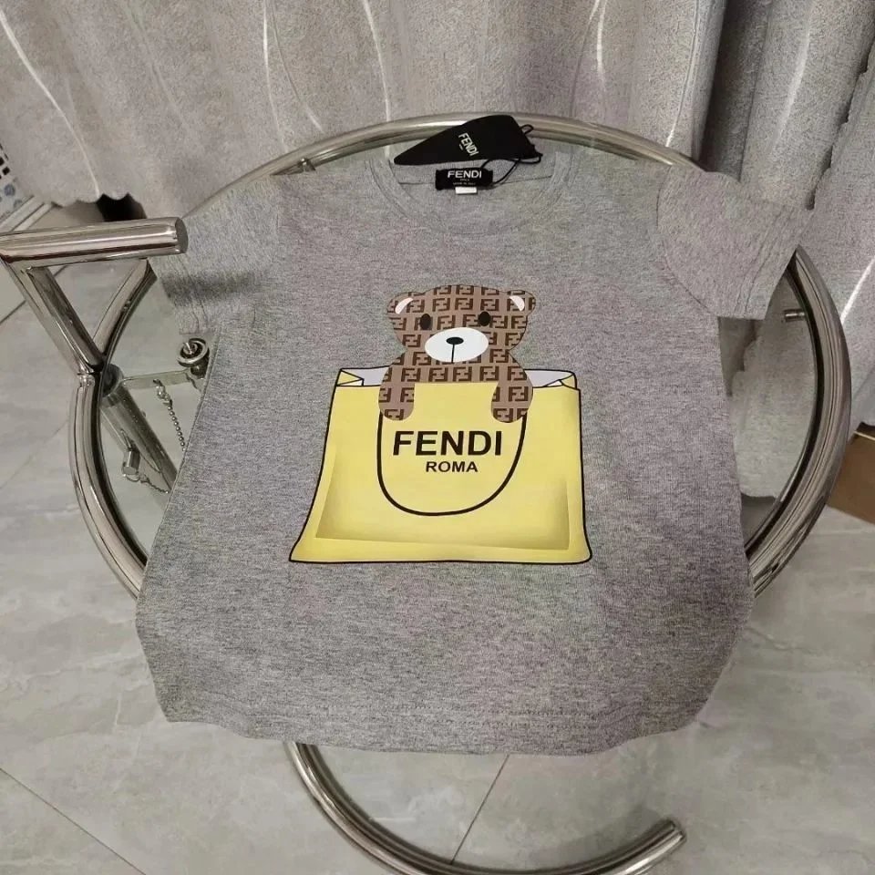 Fendi T-Shirts Short-Sleeve Logo Graphic T-Shirt — 14