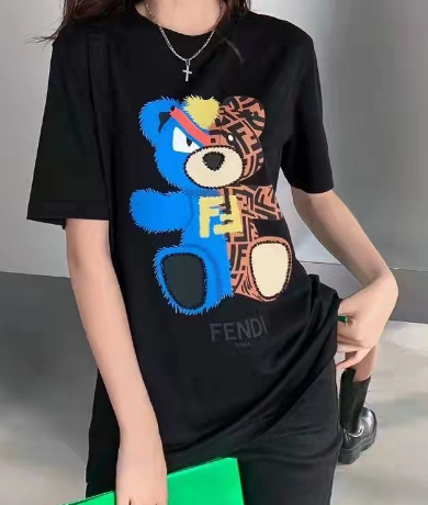 Fendi T-Shirts Short-Sleeve Logo Graphic T-Shirt — 37