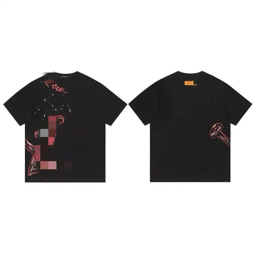 Balenciaga T-Shirts Short-Sleeve Graphic Print — 606 black