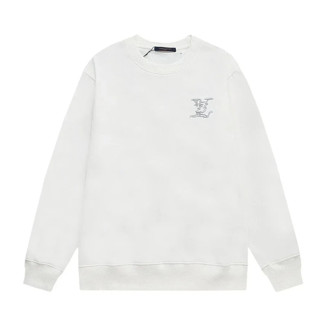 Louis Vuitton Knitwear Crew-Neck Logo Knit Sweater — Classic logo embroidery – white