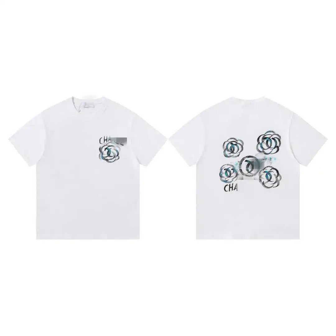Balenciaga T-Shirts Short-Sleeve Graphic Print — 612 white