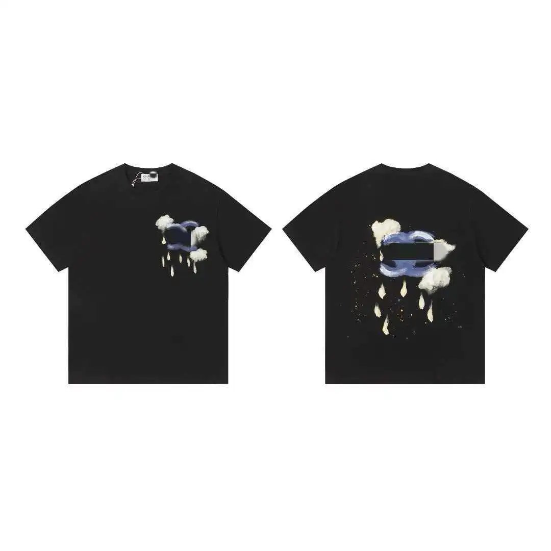 Balenciaga T-Shirts Short-Sleeve Graphic Print — 617 black