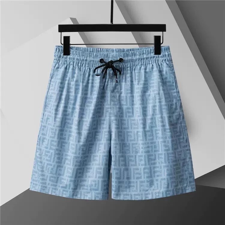 Louis Vuitton Shorts Elastic-Waist Drawstring Monogram Print — 3753 Sky blue