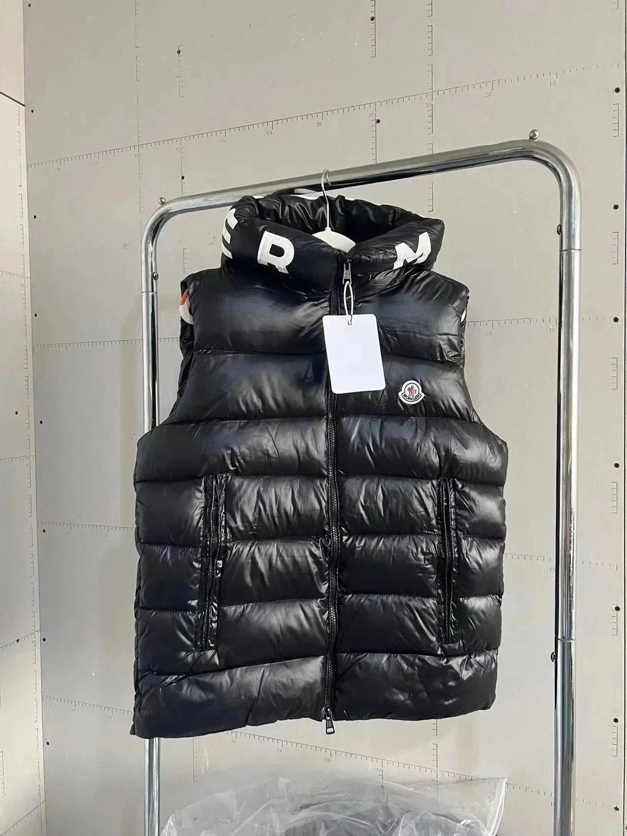 Moncler Vests Quilted puffer vest with detachable hood — Style 5-Black
