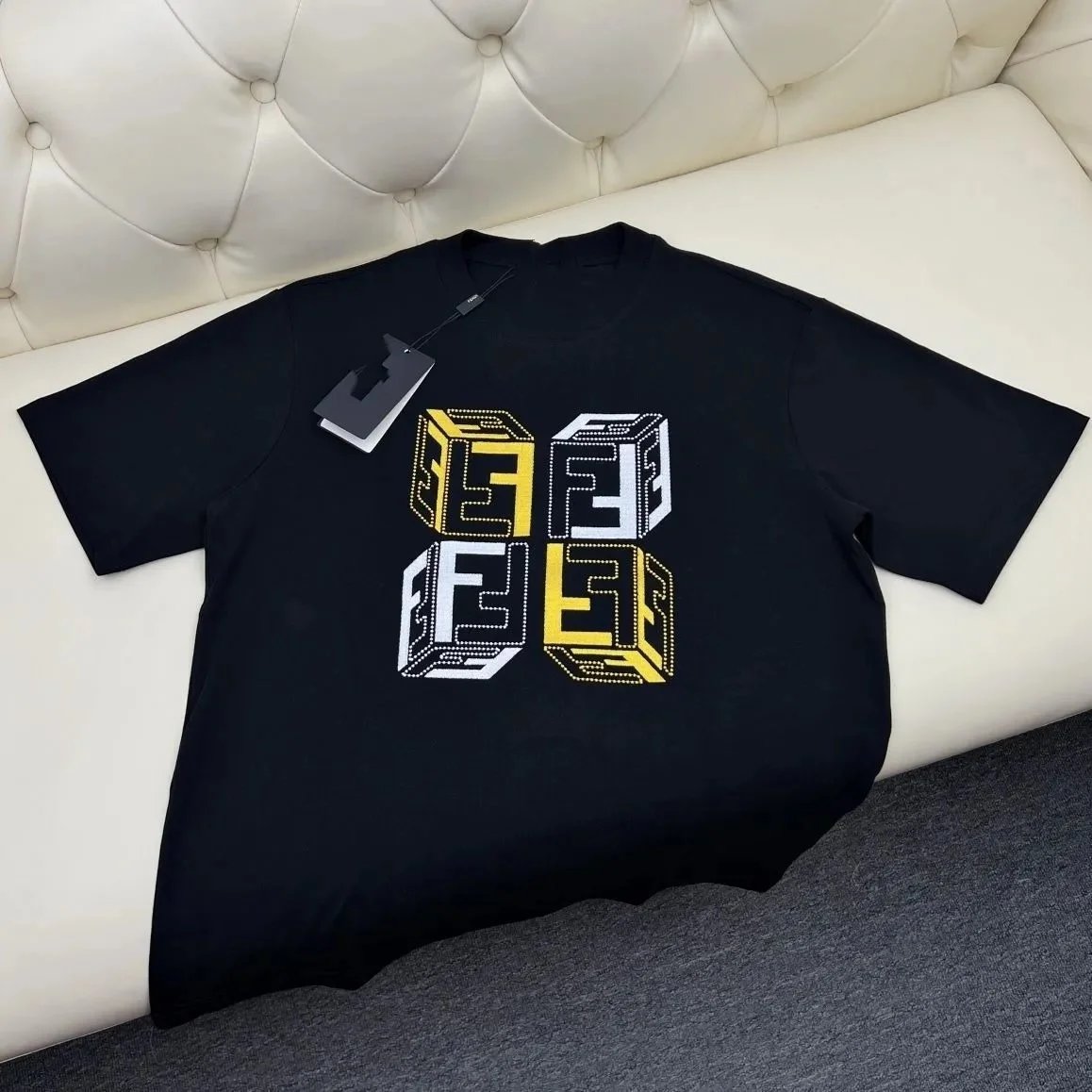 Fendi T-Shirts Short-Sleeve Logo Graphic T-Shirt image 7