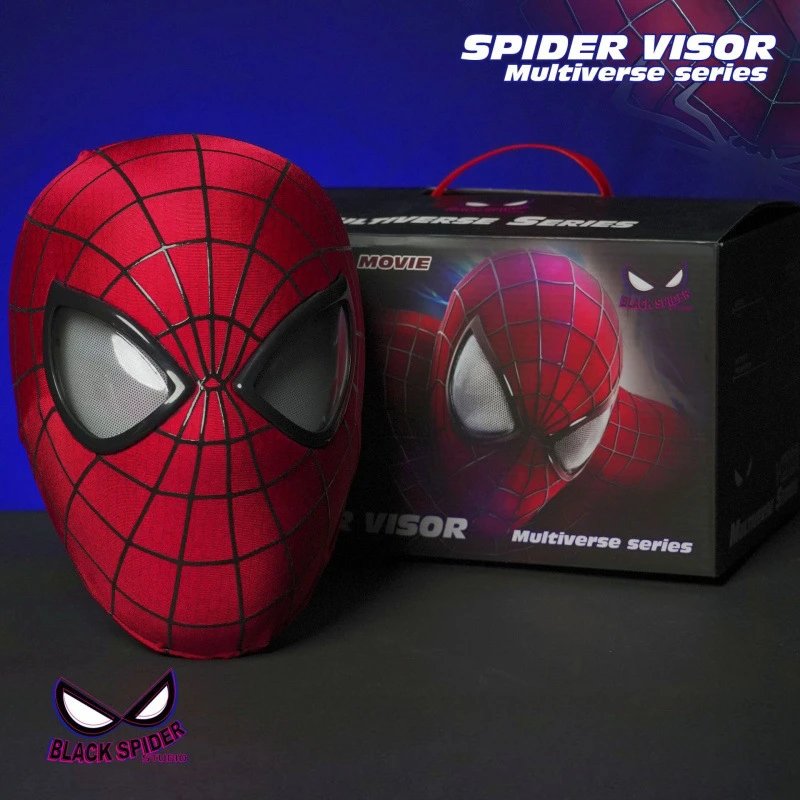 Spider-Man Uncategorized Electronic Movable-Eye Costume Mask — Extraordinary spider headgear-electric-ring remote control-gift box packaging