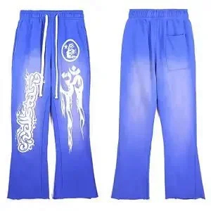 Hellstar Trousers Graphic Drawstring Wide-Leg product detail image 5