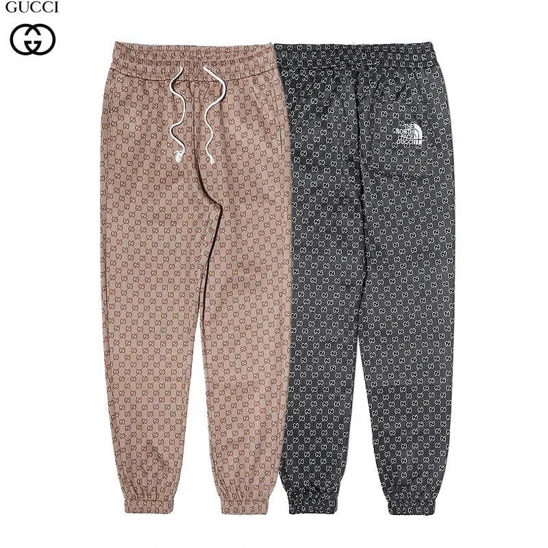 Gucci Track Pants Black with Pink and White Stripes Sweatpants - 9