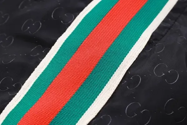 Gucci GG Monogram Black Shorts with Web Stripe - 6