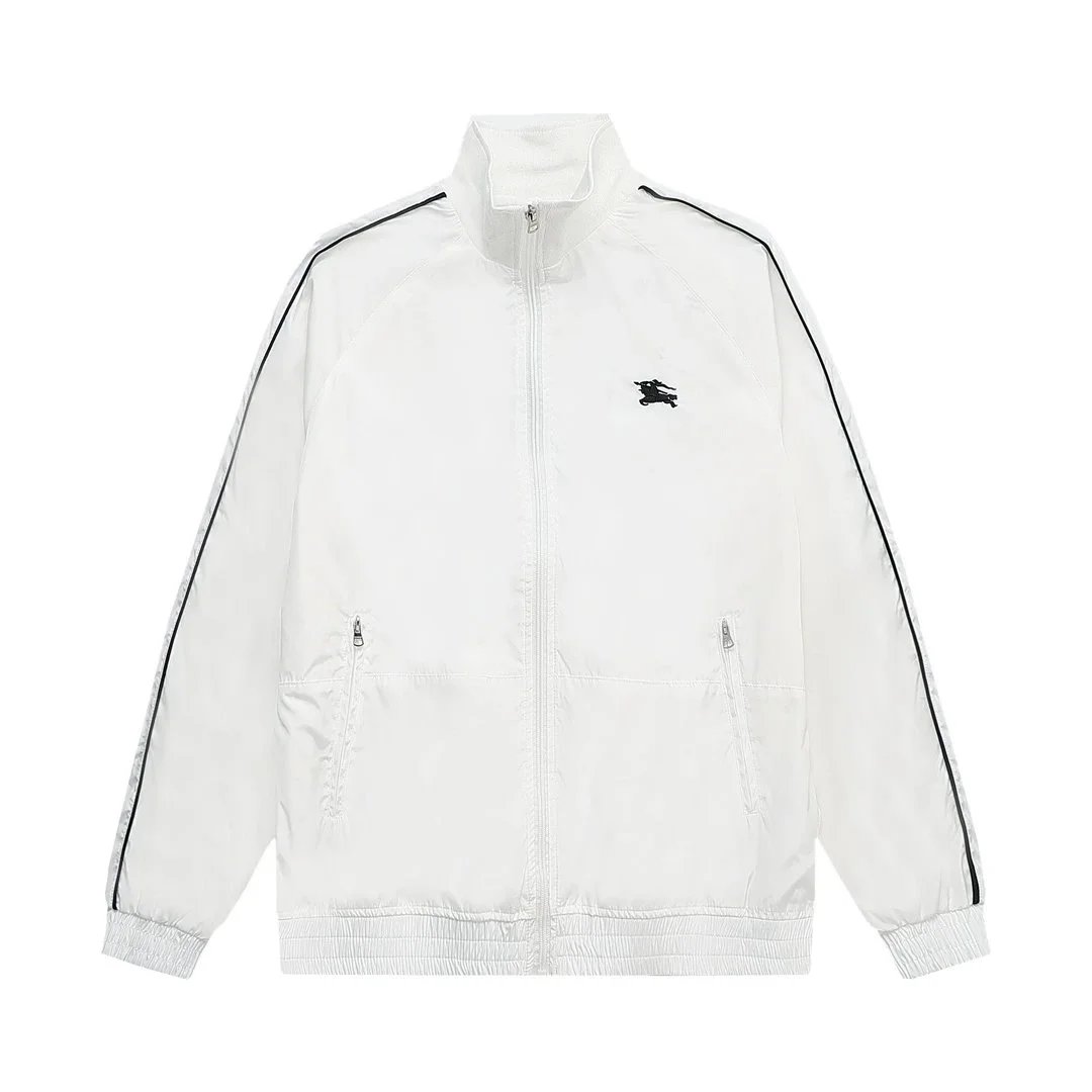 Burberry Check-Elbow Hooded Windbreaker Beige Jacket Outerwear - 4