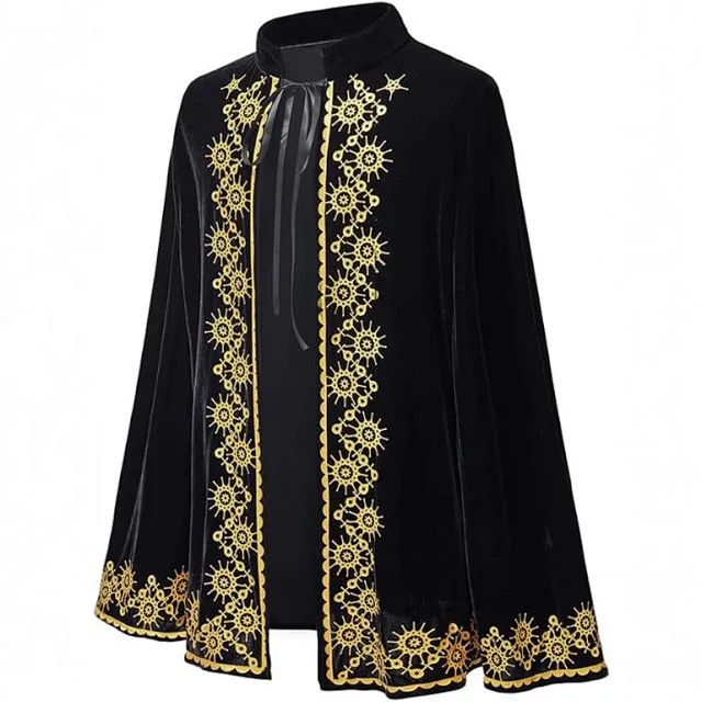 Unbranded Velvet Gold-Embroidered Bishop Cape product detail image 2