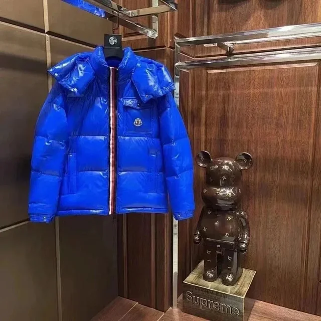 Moncler Down Jackets Glossy quilted hooded puffer jacket product detail image 5