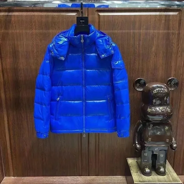 Moncler Down Jackets Glossy quilted hooded puffer jacket product detail image 7
