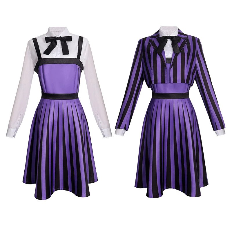 Unbranded Matching Sets 856 Purple and Black Striped Costume Set image 5
