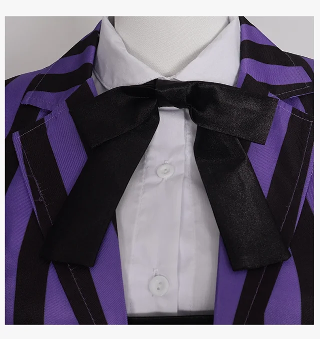 Unbranded Matching Sets 856 Purple and Black Striped Costume Set product detail image 7