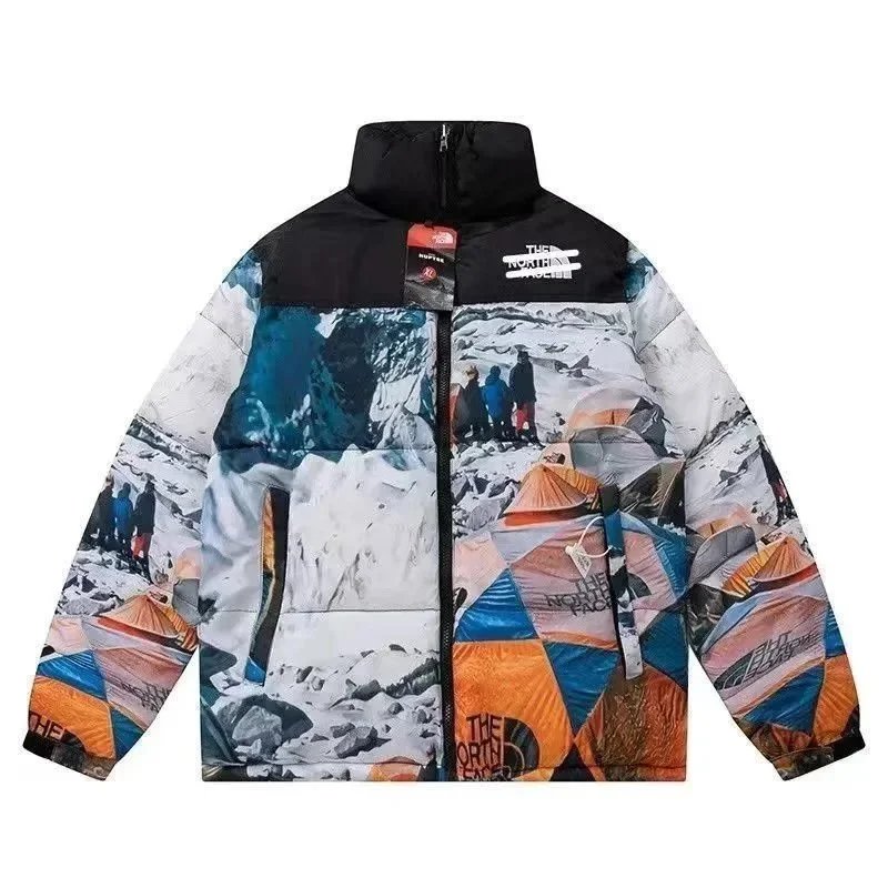 The North Face Down Jackets 700-fill color-block puffer jacket image 15
