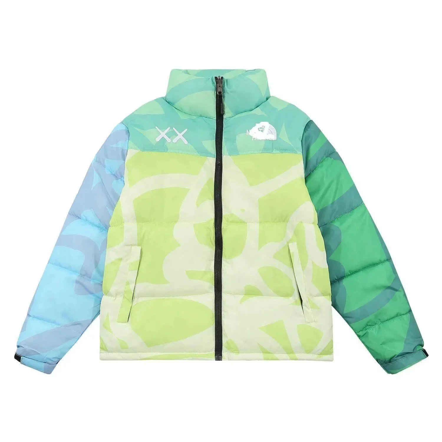 The North Face Down Jackets 700-fill color-block puffer jacket — 14