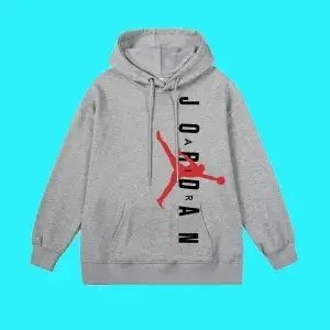 Air Jordan Vertical Logo Hoodie Gray