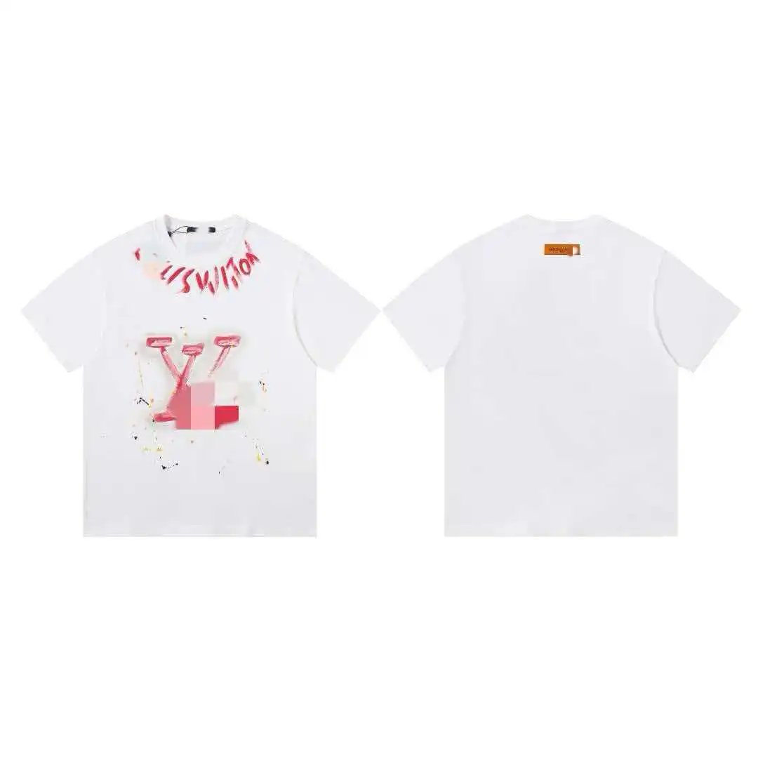 Balenciaga T-Shirts Short-Sleeve Graphic Print — 603 white