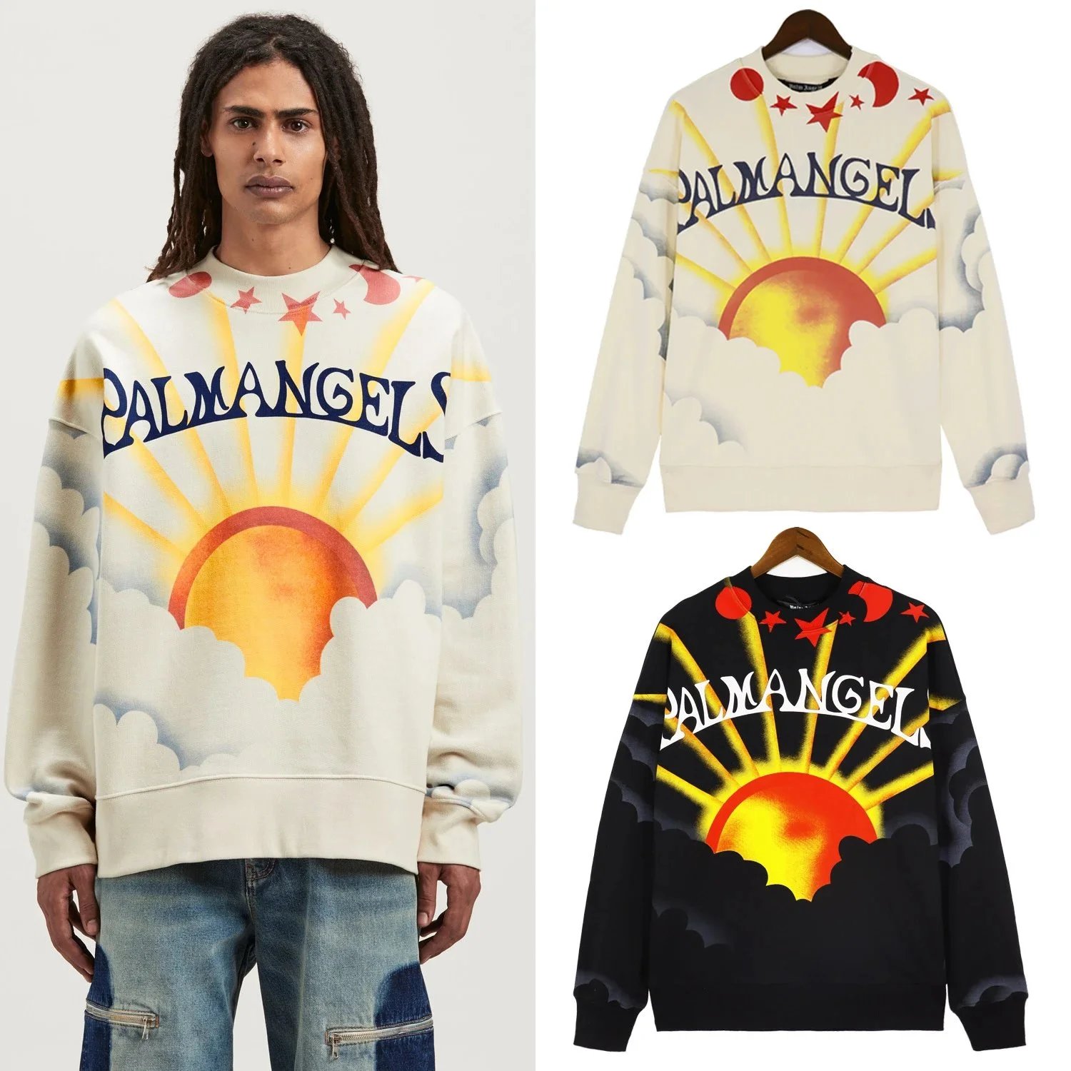 Palm Angels Graphic Print Black Hoodie - 3