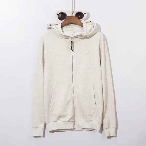 C.P. Company Full-Zip Hoodie Beige - 1