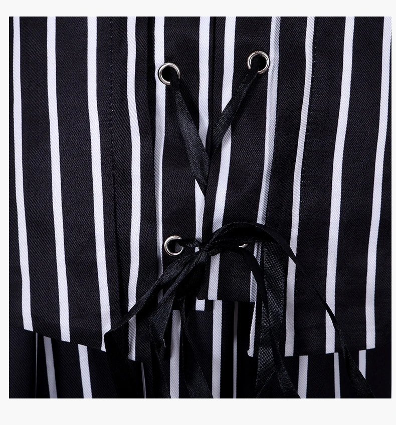 Design Jack Skeleton Set Black and White Striped Costume Set Sets - 19