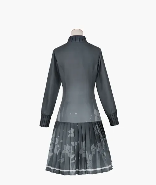 Design Xiaoshan Ruixi Set Gray Dress with Bow and Belt Dress - 14
