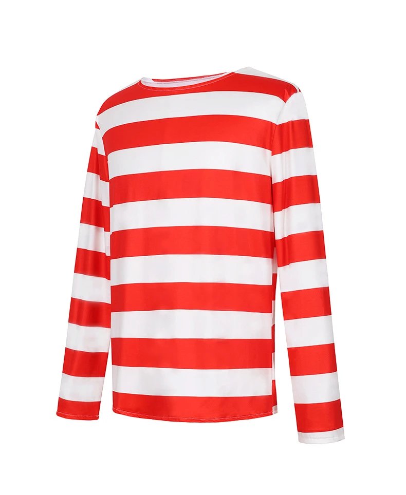 Design Smart Wally Women's Red and White Striped Costume Set Sets - 8