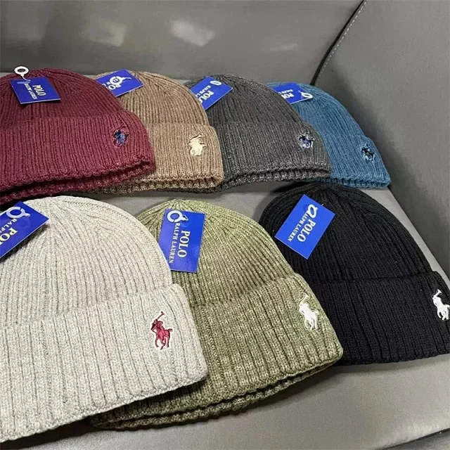 Ralph Lauren Hats Cuffed Knit Beanie with Embroidered Polo Pony product detail image 5