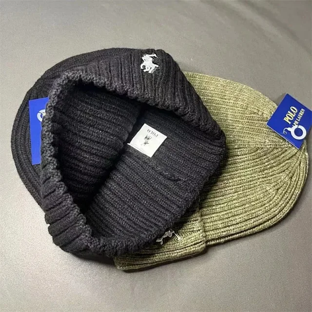 Ralph Lauren Hats Cuffed Knit Beanie with Embroidered Polo Pony product detail image 6