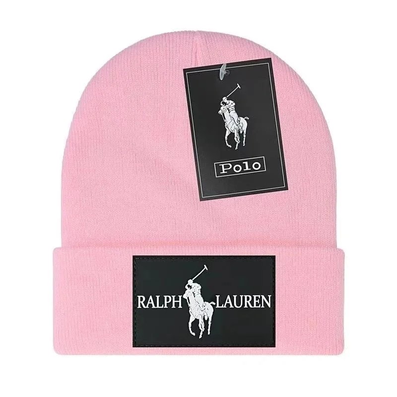 Ralph Lauren Hats Cuffed Knit Beanie with Embroidered Polo Pony — 2