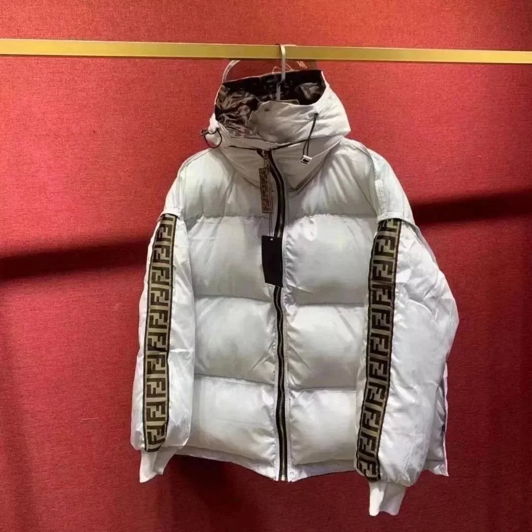 Moncler Down Jackets Hooded shiny puffer jacket — A65-White