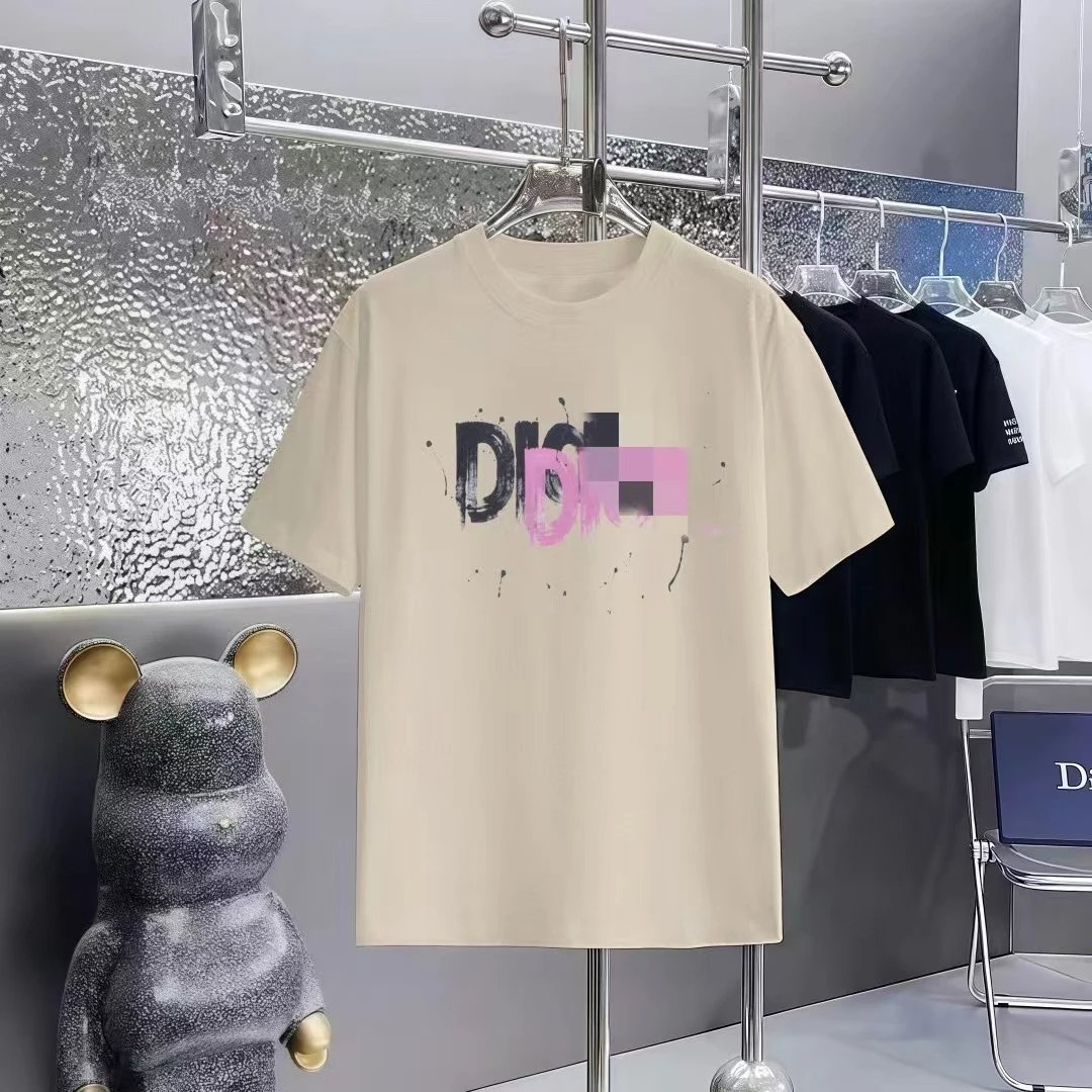 Unbranded T-Shirts Crew Neck Short Sleeve Graphic Print — F 042 Apricot color