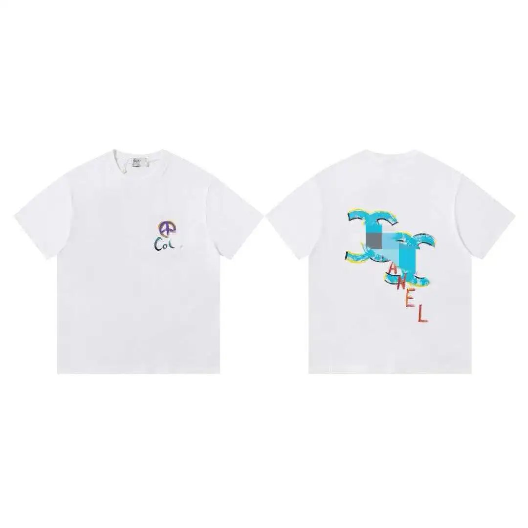 Balenciaga T-Shirts Short-Sleeve Graphic Print — 607 white