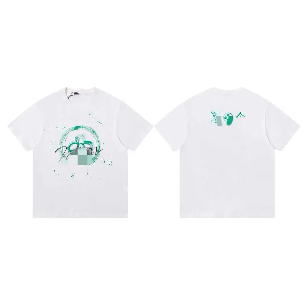 Balenciaga T-Shirts Short-Sleeve Graphic Print — 609 white