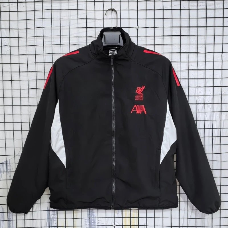 Unbranded Jackets Zip-Front National Football Team Track Jacket — Liverpool 2526 Black