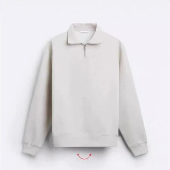 Unbranded Hoodies & Sweatshirts Half-Zip Collared Sweatshirt image 2