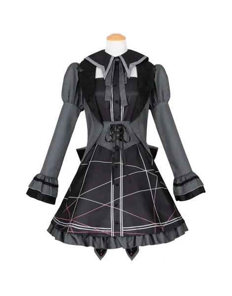 Design Alfred Binet Real Winter Suit Black Gothic Lolita Dress Set Dress - 13