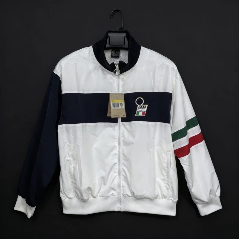 Unbranded Jackets Zip-Front National Football Team Track Jacket — Italy is 96 white.