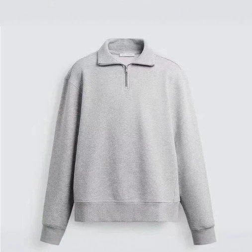 Unbranded Hoodies & Sweatshirts Half-Zip Collared Sweatshirt image 4