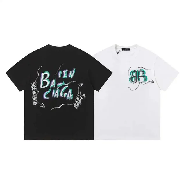 Balenciaga T-Shirts Short-Sleeve Graphic Print product detail image 11