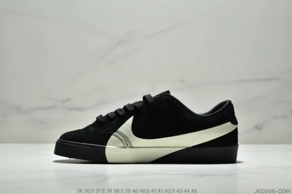 Off-White x Nike Blazer Low Pink Black Sneakers - 4