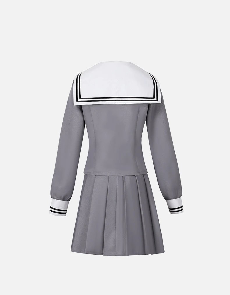 Design Sailor Uniform Set Gray and Black with Red Bowtie Sets - 14