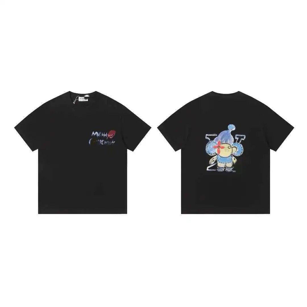 Balenciaga T-Shirts Short-Sleeve Graphic Print — 611 black