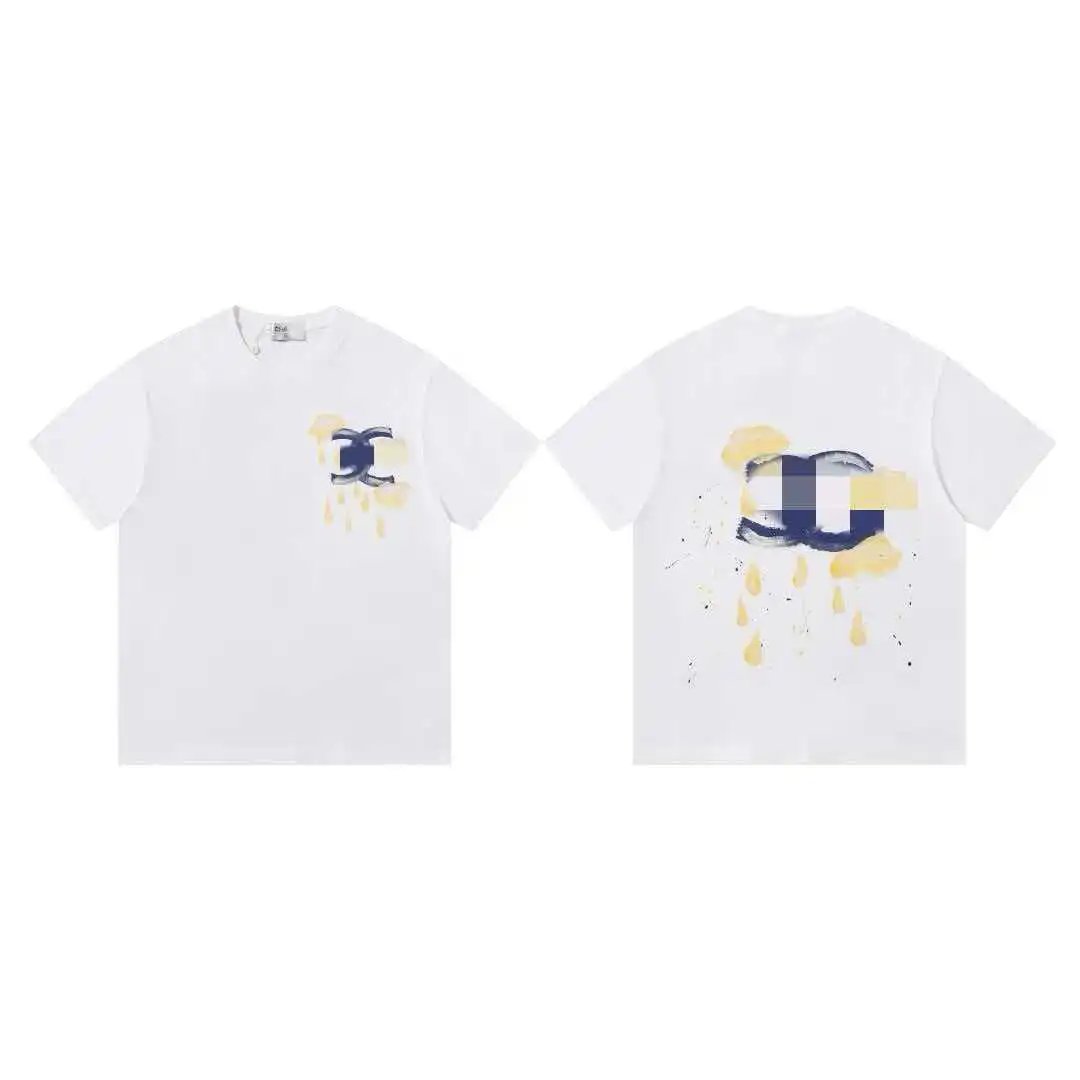 Balenciaga T-Shirts Short-Sleeve Graphic Print — 617 white