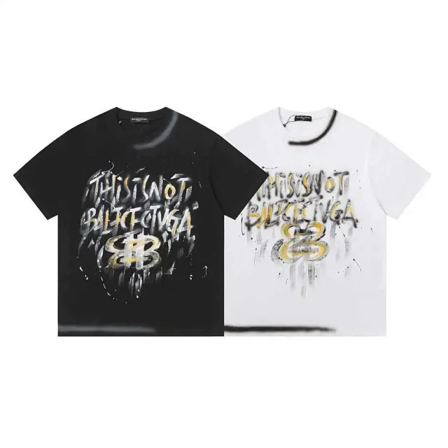 Balenciaga T-Shirts Short-Sleeve Graphic Print product detail image 9