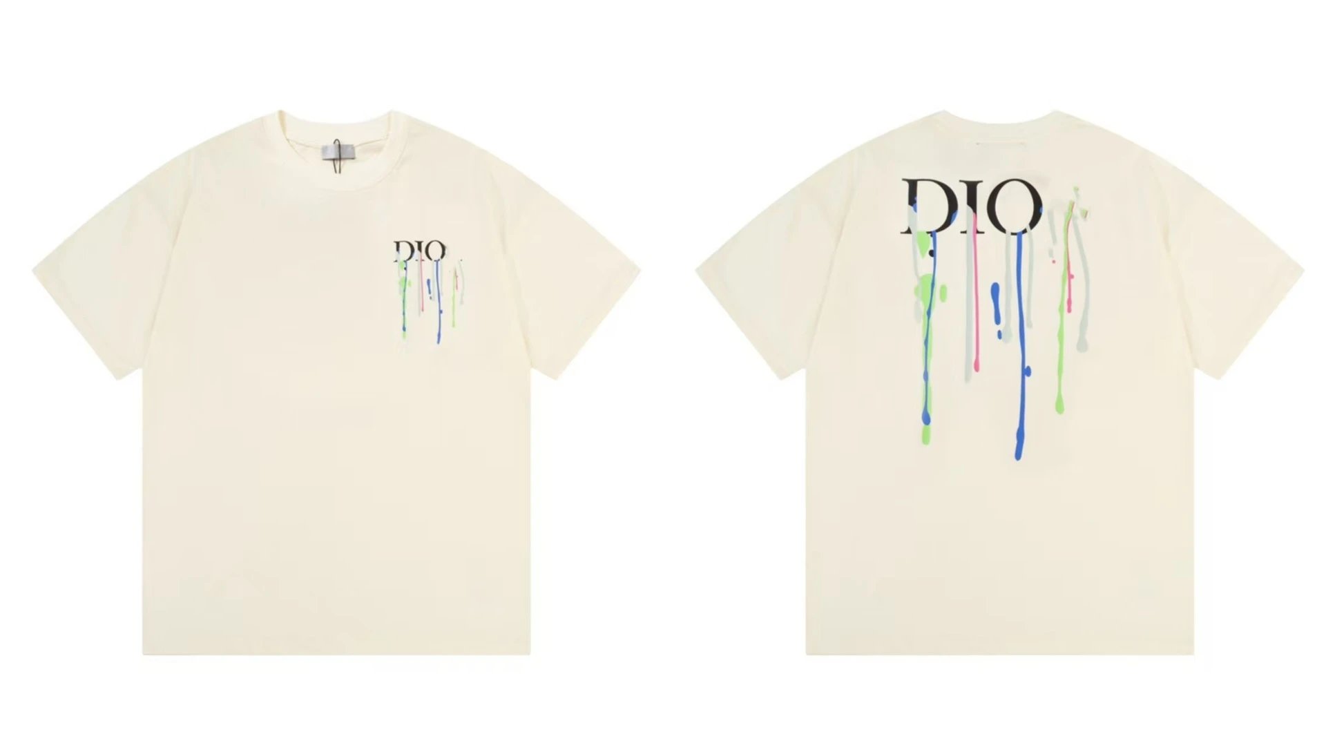 Unbranded T-Shirts Crew Neck Short Sleeve Graphic Print — F 022 Apricot color