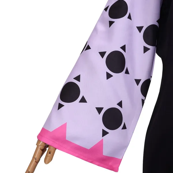 Design Cosplay Jumpsuit Black Purple Moon Triangle Print Dress - 8