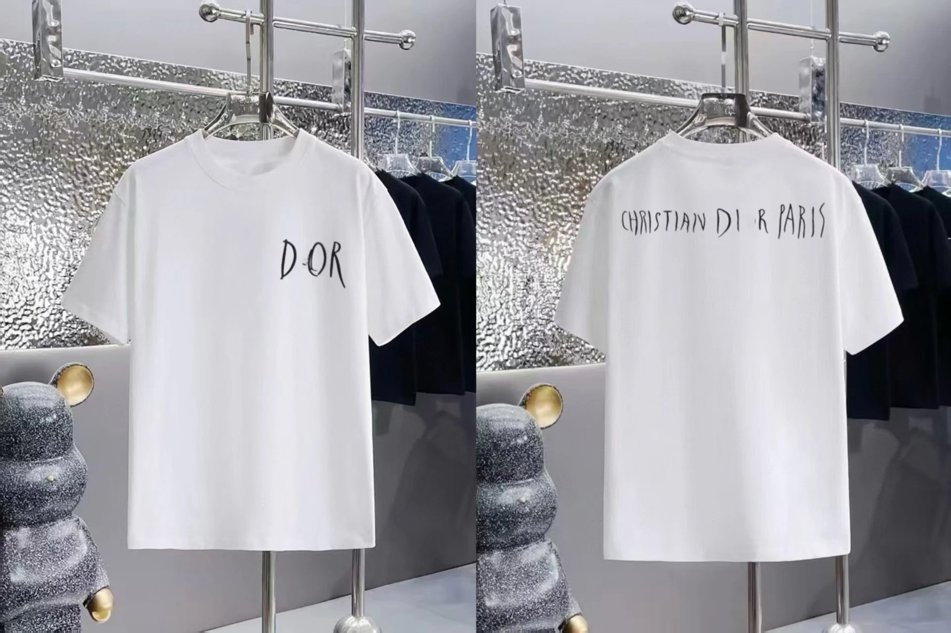 Unbranded T-Shirts Crew Neck Short Sleeve Graphic Print — F041 White